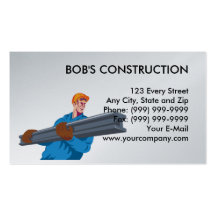 je-faisceau de travailleur de la construction modèle de carte de visite