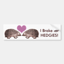 Je freine pour HEDGIES ! Sauvez les hérissons Bump Autocollant Pour Voiture