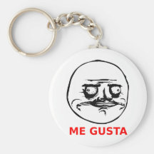 Je Gusta fait face avec le texte Porte-clé