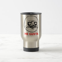 Je Gusta fait face avec le texte Tasse