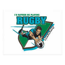 Je jouerais plutôt au rugby carte postale
