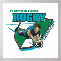 Je jouerais plutôt au rugby posters