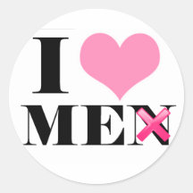 Je m'aime (les hommes) autocollants