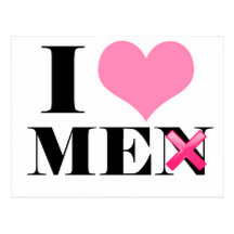 Je m'aime (les hommes) cartes postales