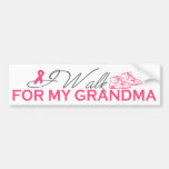 Je marche pour ma grand-maman (le ruban rose) adhésif pour voiture