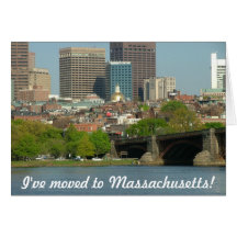Je me suis déplacé au Massachusetts Cartes De Vœux