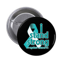 Je me tiens fort contre le cancer du col de l'utér badge avec épingle