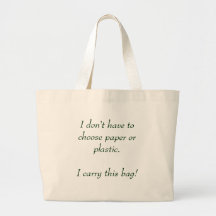 Je ne dois pas choisir le papier ou le plastique sacs en toile