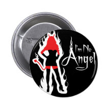 Je ne suis aucun bouton de noir d'ange (flammes) pin's