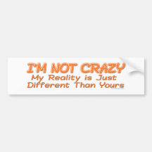 Je ne suis pas Bumpersticker fou Autocollant Pour Voiture
