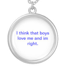 Je pense que les garçons aiment moi et im droite pendentifs