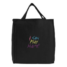 "Je peux jouer le sac" dur brodé