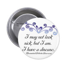 Je peux ne pas sembler… le rhumatisme articulaire  badge