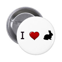 "Je Pin aime lapins" Badge Avec Épingle