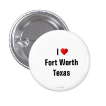 "Je Pin de bouton aime Fort Worth, le Texas"/rever Badge