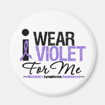 Je porte la violette pour moi magnets pour réfrigérateur
