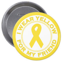 Je porte le jaune pour mon ami badge avec épingle