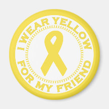 Je porte le jaune pour mon ami magnets