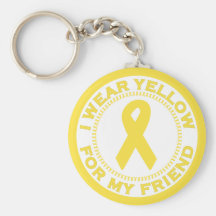 Je porte le jaune pour mon ami porte-clé