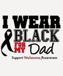 Je porte le noir pour mon papa t-shirt