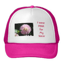 Je porte le ROSE pour mes fleurs roses de dahlia d Casquettes De Camionneur