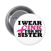 Je porte le rose pour mon bouton de ruban de rose  badges publicitaires