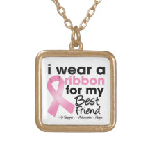 Je porte le rose pour mon cancer du sein de meille pendentif