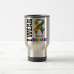Je porte le ruban d'autisme pour mon petit-fils mug à café