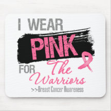 Je porte le ruban rose pour le cancer du sein de g tapis de souris
