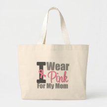Je porte le ruban rose pour ma maman sacs fourre-tout