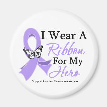 Je porte un Général Cancer de HÉROS de ruban Magnets Pour Réfrigérateur