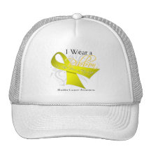 Je porte un ruban pour mon héros - cancer de la ve casquettes