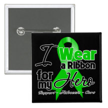 Je porte un ruban vert pour mon héros badge avec épingle