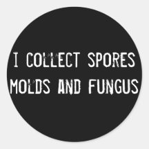 je rassemble les moules et le champignon de spores autocollants
