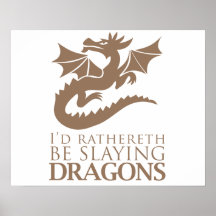 Je Rathereth massacrerais des dragons Posters