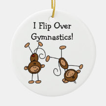 Je renverse au-dessus de la gymnastique ornements de noël