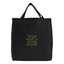 Je rêve de Noël blanc, sac brodé