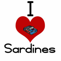 Je sardines de coeur-amour découpages en acrylique