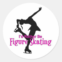 "Je serais plutôt patinage artistique " Autocollant Rond