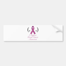 je soutiens la conscience de cancer du sein autocollants pour voiture