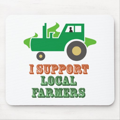 Je soutiens les agriculteurs locaux tapis de souris