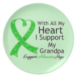 Je soutiens mon grand-papa de tout mon coeur assiette pour soirée