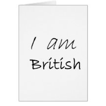 Je suis Anglais Cartes De Vœux