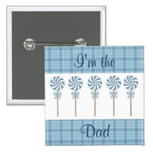 "Je suis bleu du papa" Badges Avec Agrafe