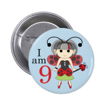 Je suis bouton bleu de Pin du 9ème anniversaire de Badge Avec Épingle
