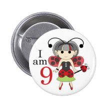 Je suis bouton de Pinback d'anniversaire de fée de Badge
