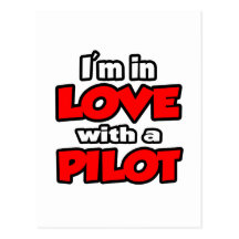 Je suis dans l'amour avec un pilote cartes postales