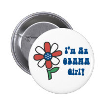 Je suis des boutons d'une fille d'Obama Badge