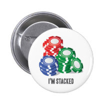 Je suis empilé badges publicitaires
