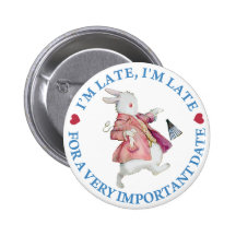 Je suis en retard, je suis en retard pendant une d pin's avec agrafe